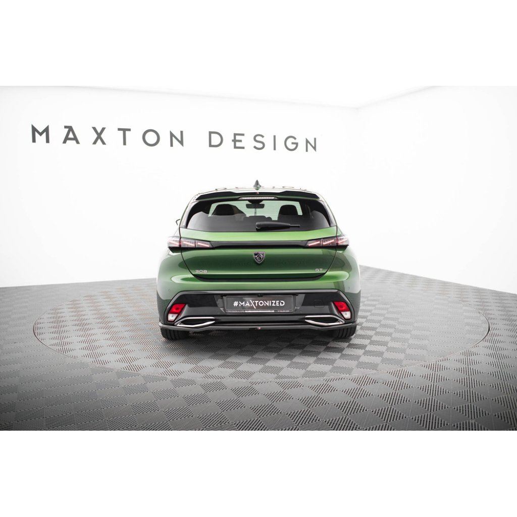 Maxton Design prodloužení spoileru pro Peugeot 308 GT Mk3, černý lesklý plast ABS, Hatchback