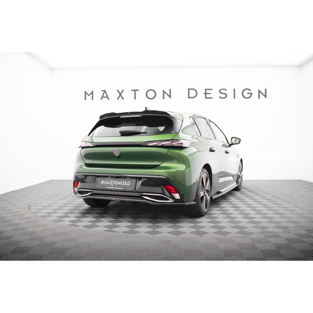 Maxton Design prodloužení spoileru pro Peugeot 308 GT Mk3, černý lesklý plast ABS, Hatchback