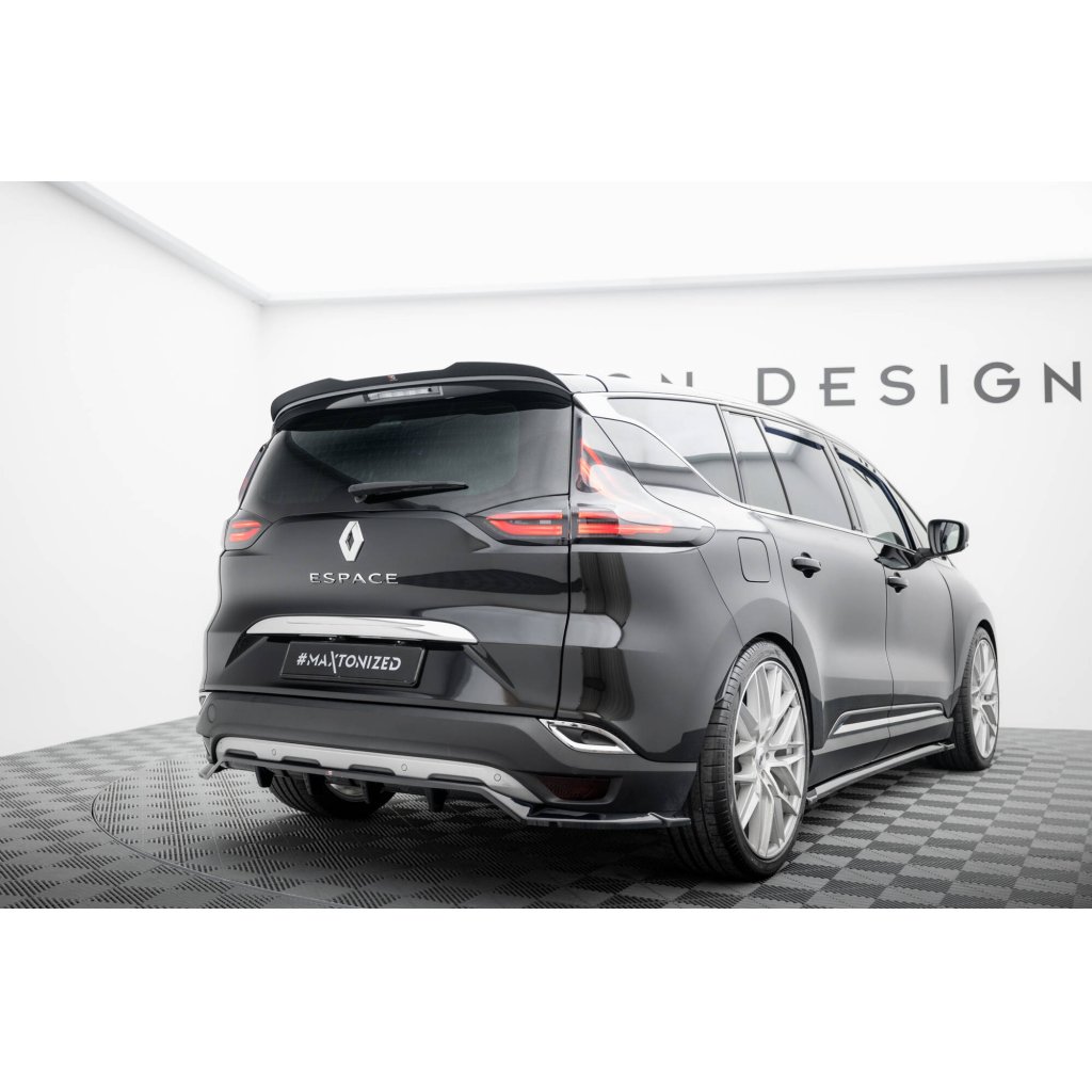 Maxton Design prodloužení spoileru pro Renault Espace Mk5 Facelift, černý lesklý plast ABS