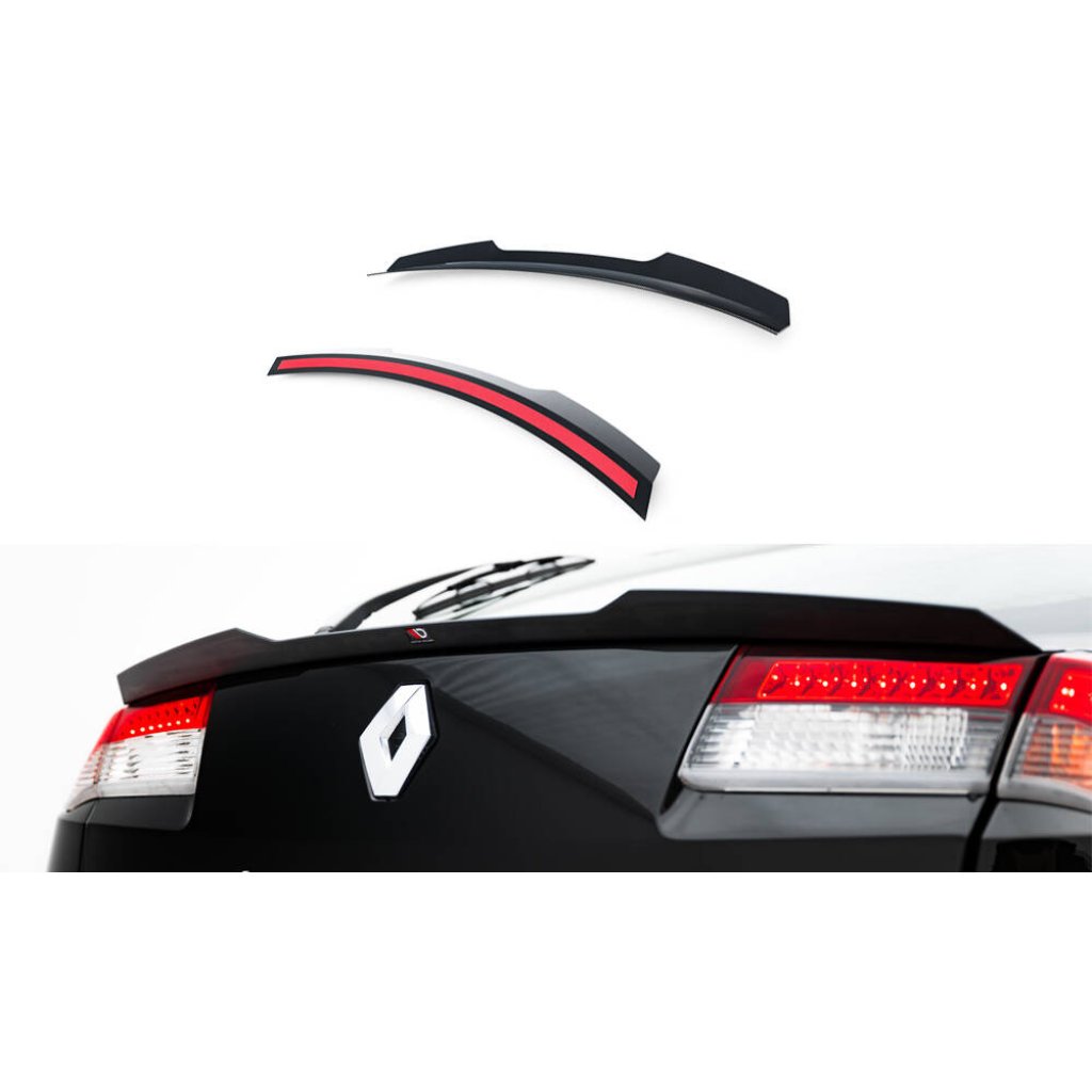 Maxton Design prodloužení spoileru pro Renault Laguna GT Mk3, černý lesklý plast ABS