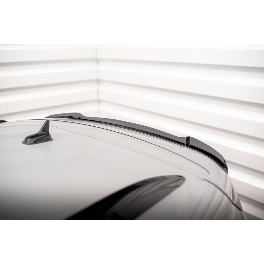 Maxton Design prodloužení spoileru pro Škoda Karoq MK1 Facelift Sportline, černý lesklý plast ABS