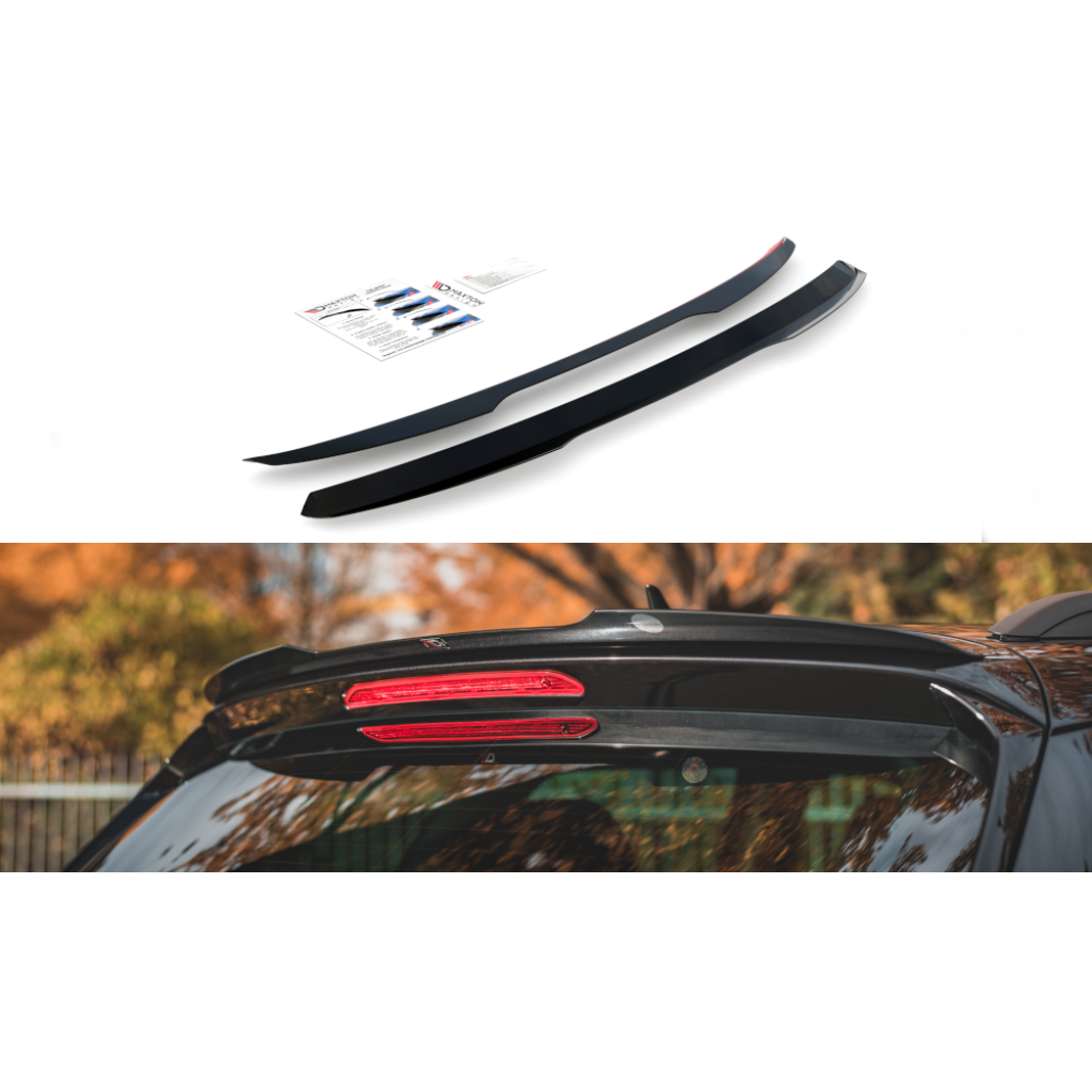 Maxton Design prodloužení spoileru pro Škoda Karoq Sportline 2017-, černý lesklý plast ABS