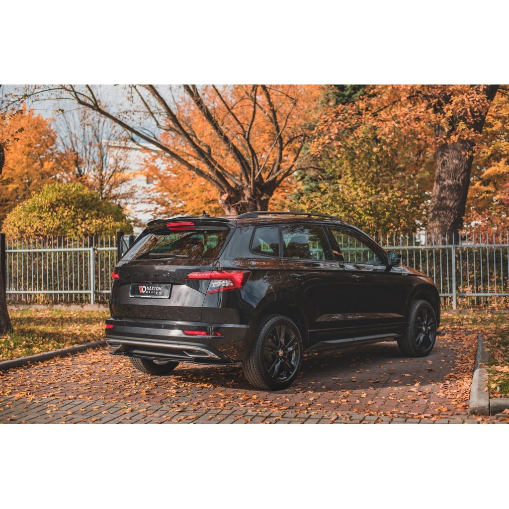 Maxton Design prodloužení spoileru pro Škoda Karoq Sportline 2017-, černý lesklý plast ABS