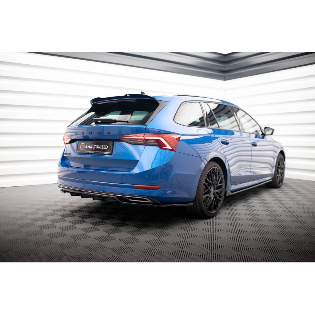 Maxton Design prodloužení spoileru pro Škoda Octavia Mk4, černý lesklý plast ABS