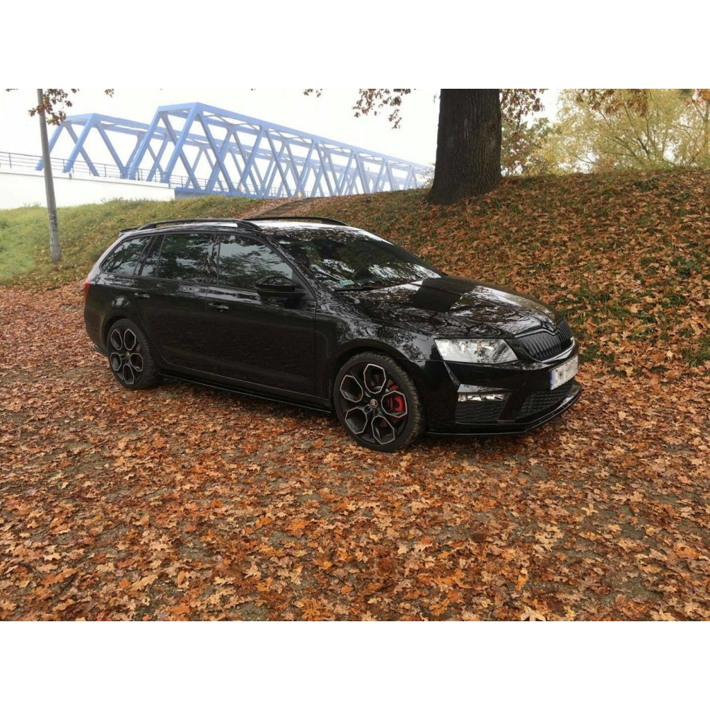 Maxton Design prodloužení spoileru pro Škoda Octavia RS Mk3, černý lesklý plast ABS, Combi