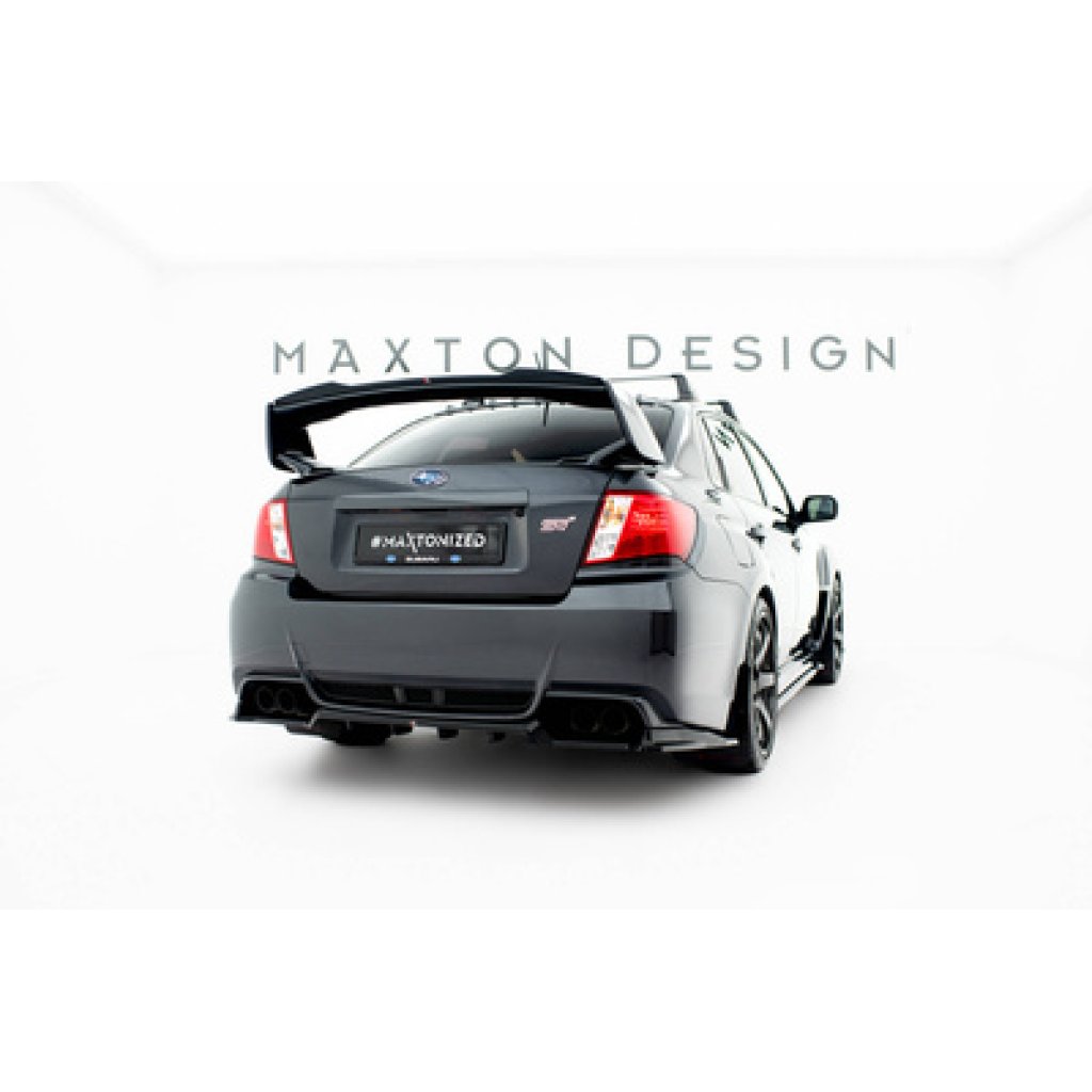 Maxton Design prodloužení spoileru pro Subaru Impreza WRX STi Mk3 Facelift, černý lesklý plast ABS
