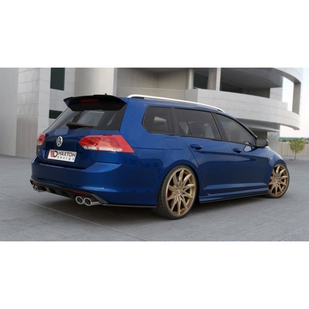Maxton Design prodloužení spoileru pro Volkswagen Golf R Mk7, černý lesklý plast ABS