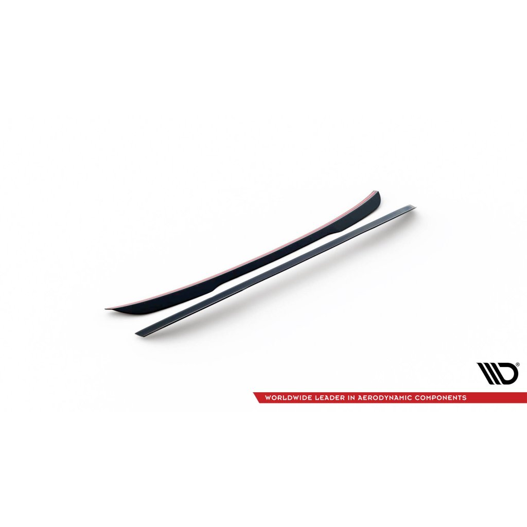 Maxton Design prodloužení spoileru pro Volkswagen Passat Mk8 (B8), černý lesklý plast ABS, R-Line