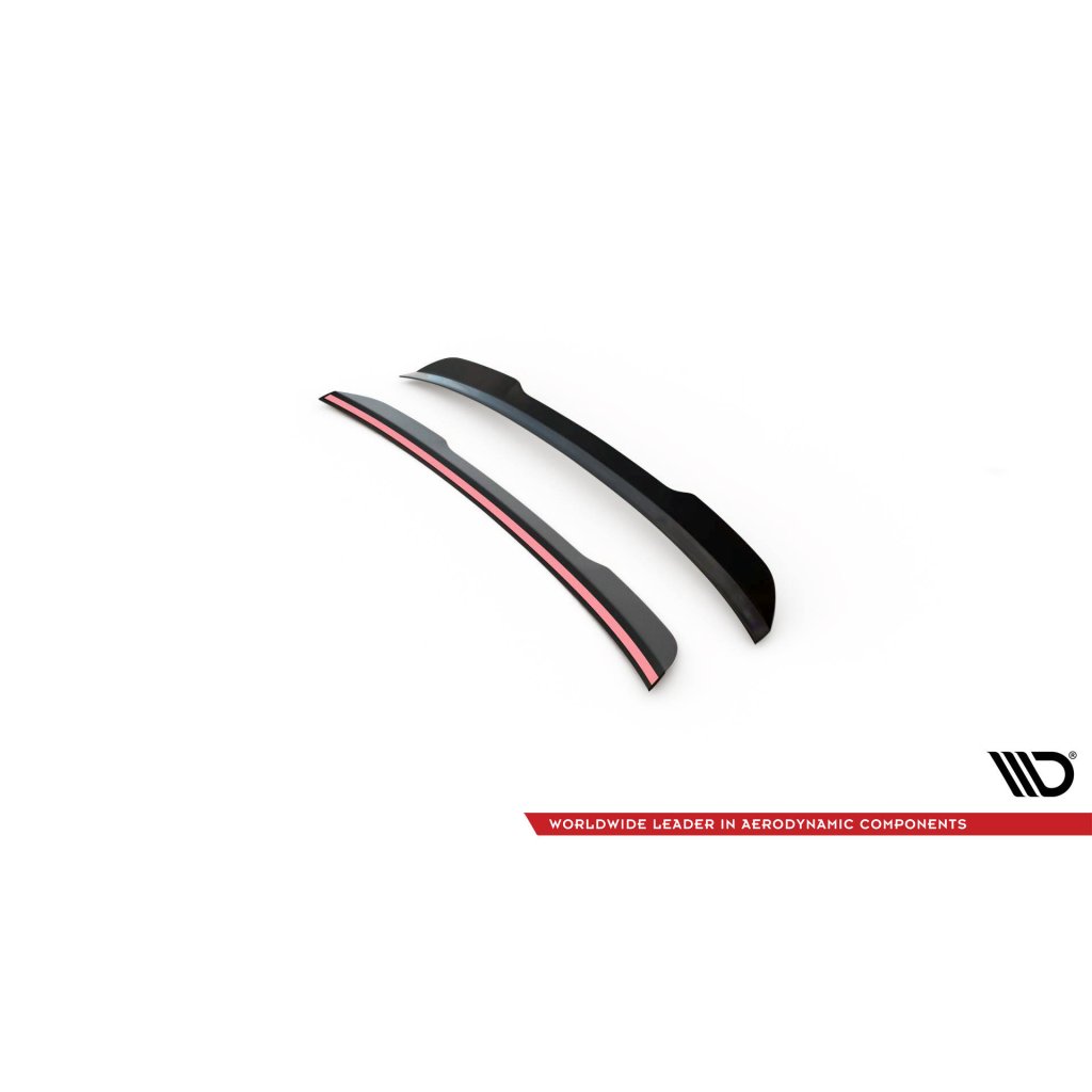 Maxton Design prodloužení spoileru pro Volkswagen Passat Mk8 (B8), černý lesklý plast ABS, R-Line
