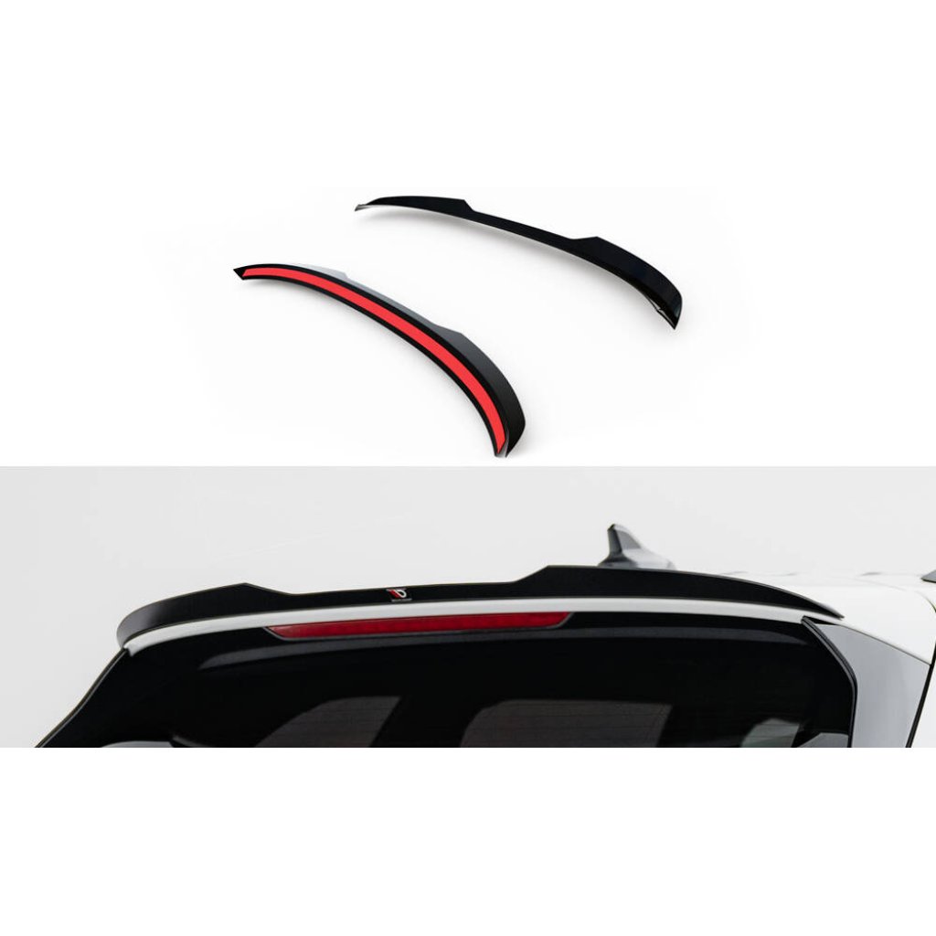 Maxton Design prodloužení spoileru pro Volkswagen Passat Mk9 (B9), černý lesklý plast ABS