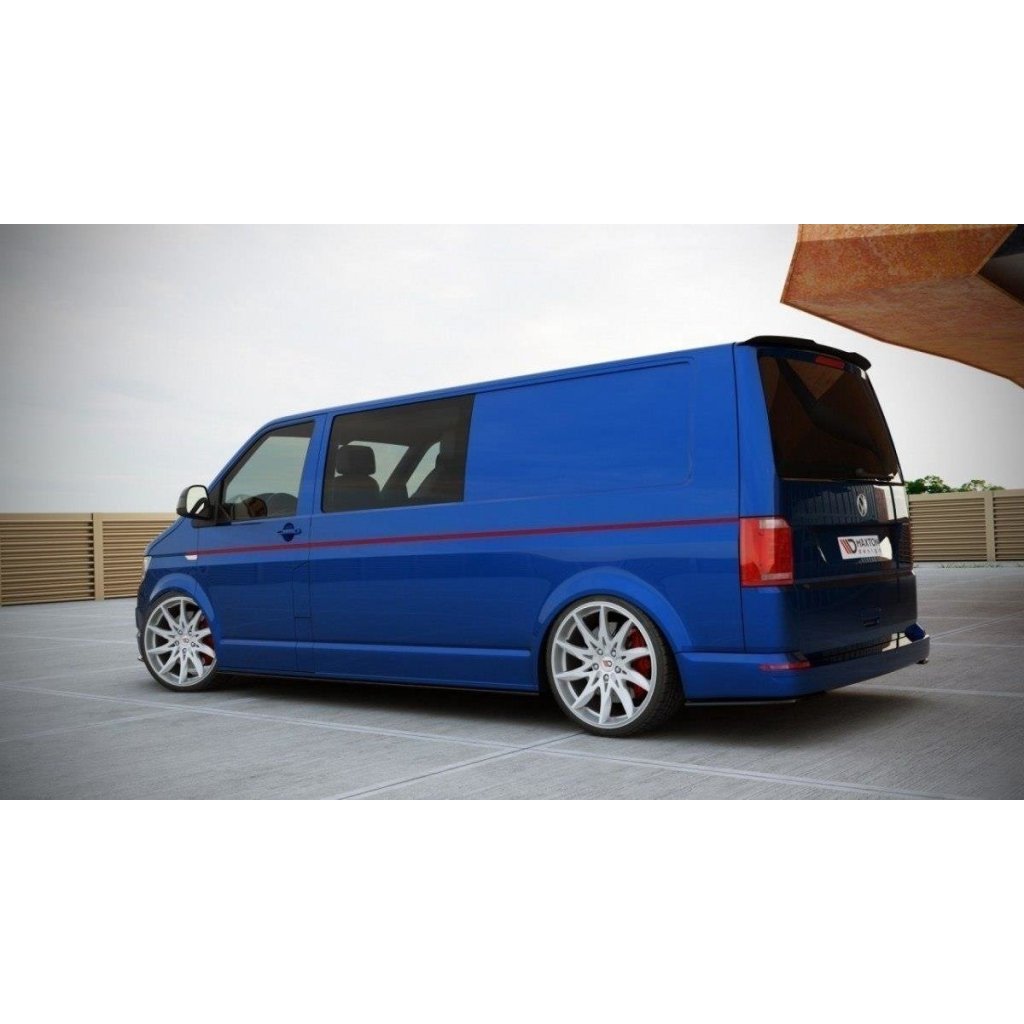 Maxton Design prodloužení spoileru pro Volkswagen T6, černý lesklý plast ABS