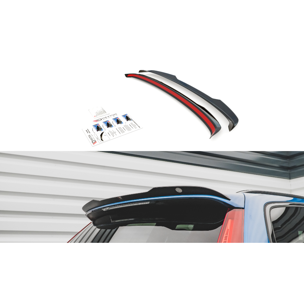 Maxton Design prodloužení spoileru pro Volvo V60 R-Design Mk2, carbon-Look