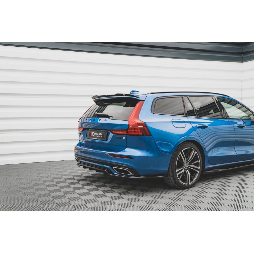 Maxton Design prodloužení spoileru pro Volvo V60 R-Design Mk2, carbon-Look
