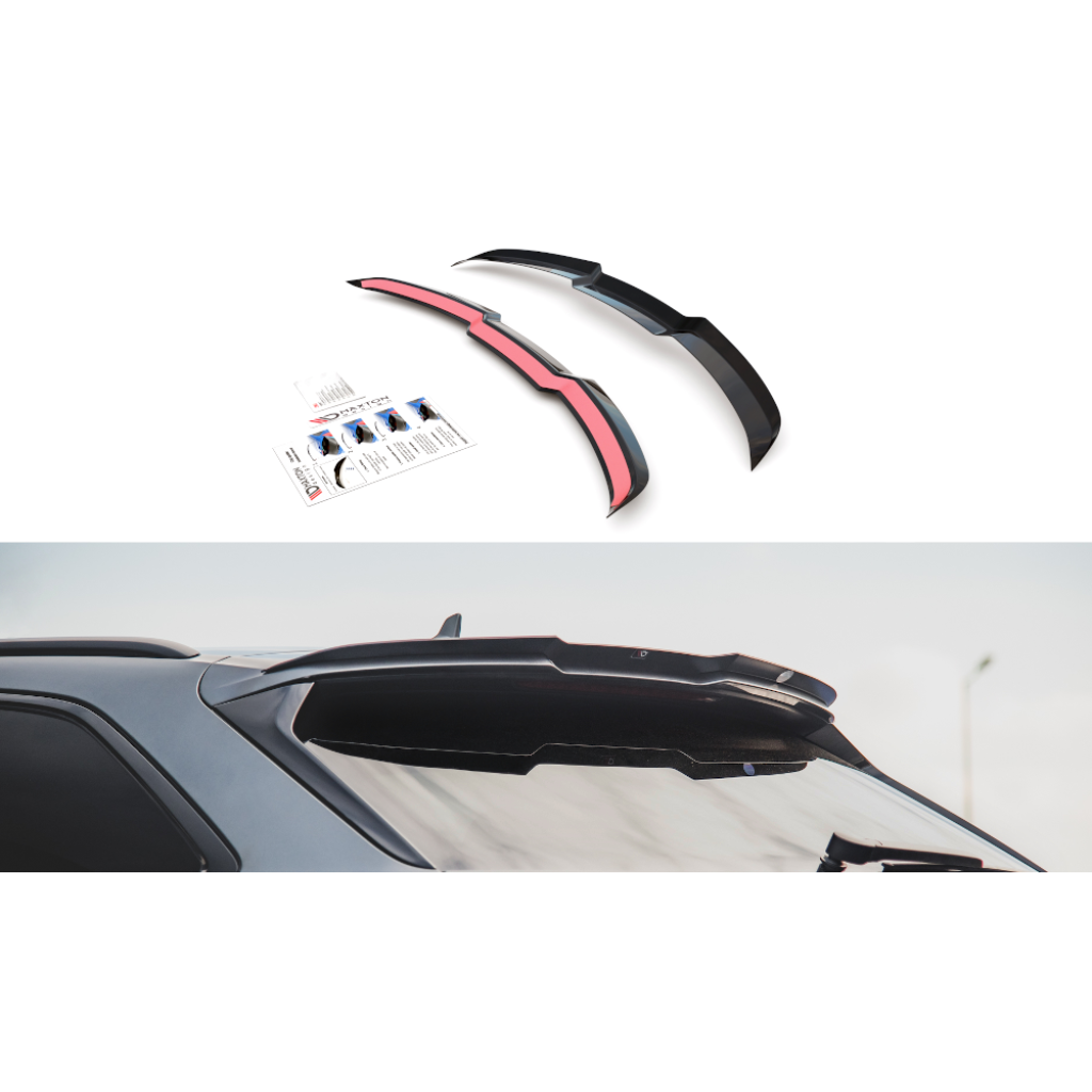 Maxton Design prodloužení spoileru ver.1 pro Audi RS6 C8, černý lesklý plast ABS