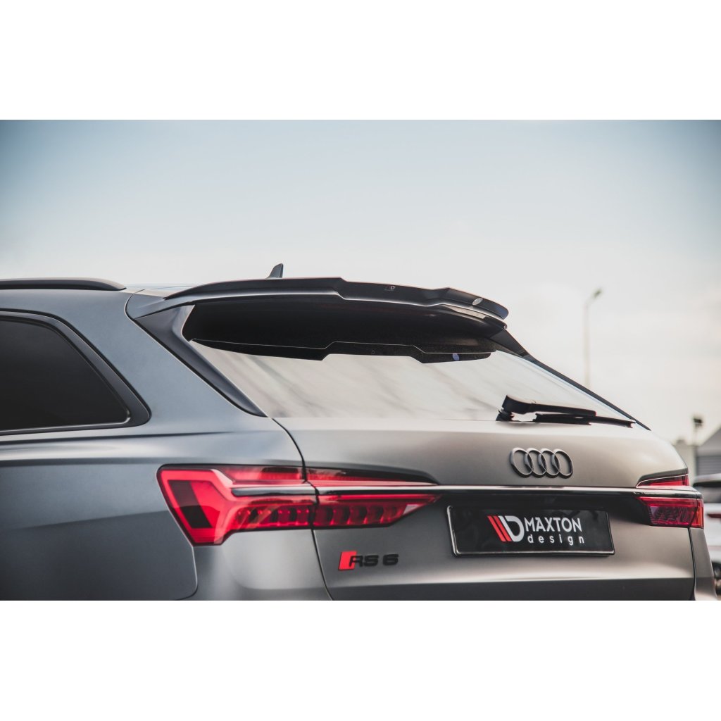 Maxton Design prodloužení spoileru ver.1 pro Audi RS6 C8, černý lesklý plast ABS