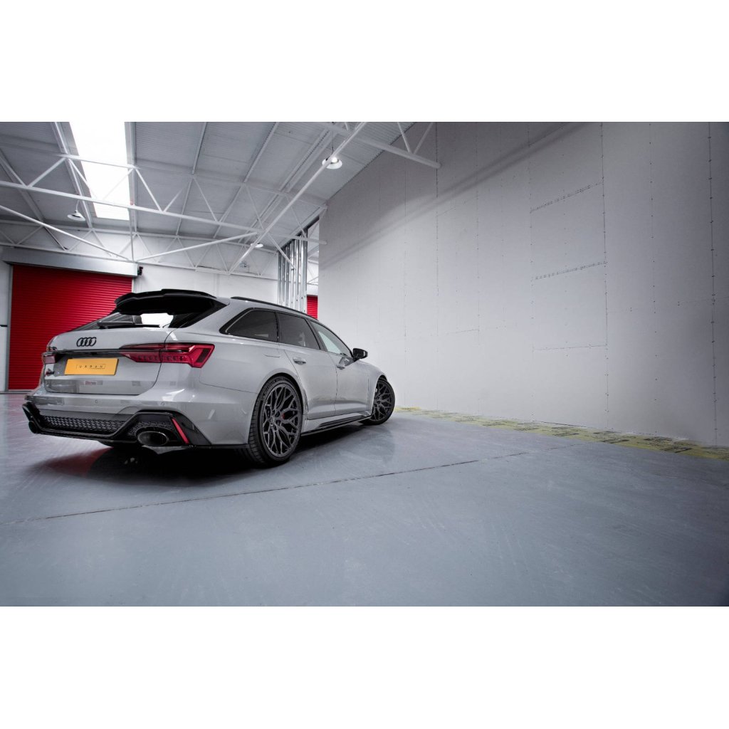 Maxton Design prodloužení spoileru ver.1 pro Audi RS6 C8, černý lesklý plast ABS