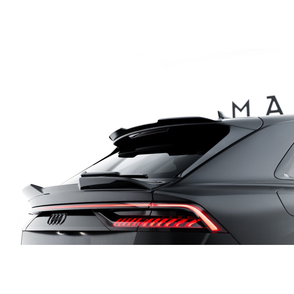 Maxton Design prodloužení spoileru ver.1 pro Audi RSQ8 Mk1, černý lesklý plast ABS