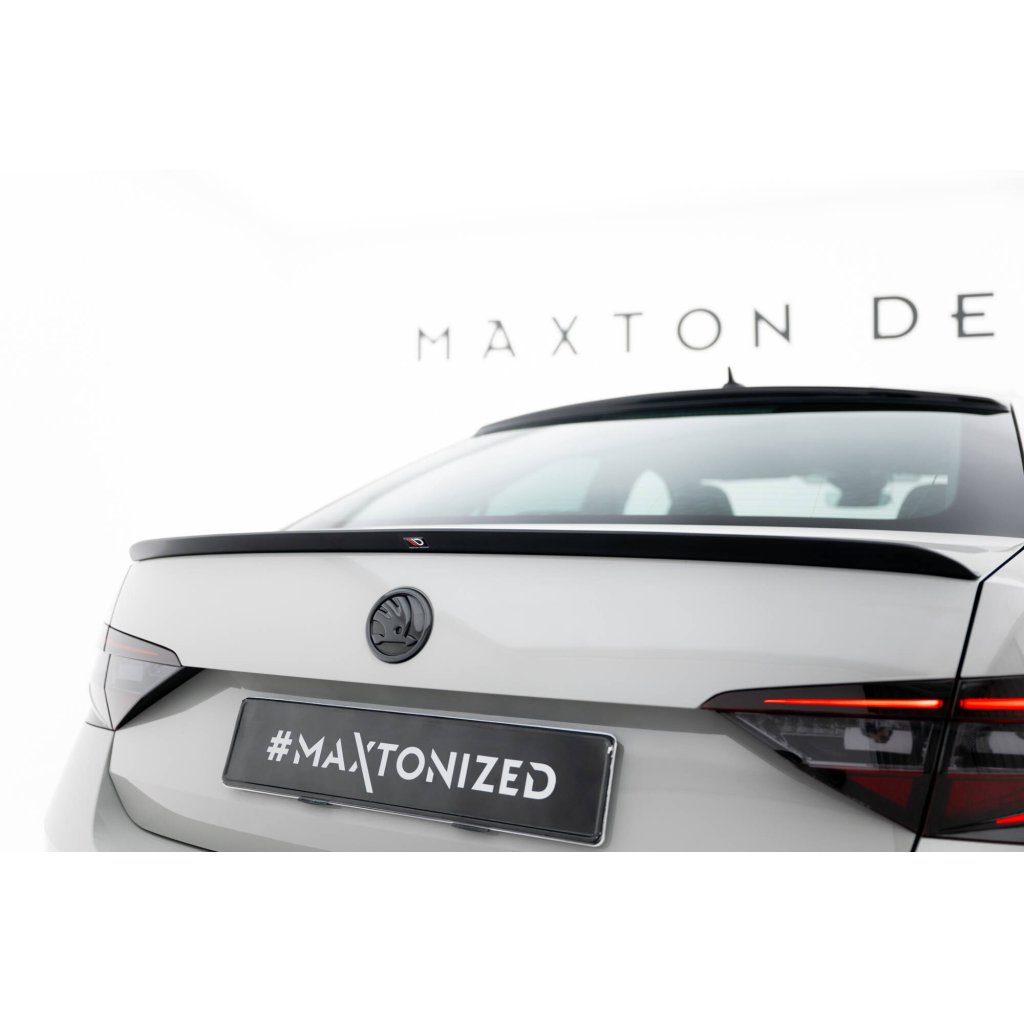 Maxton Design prodloužení spoileru ver.1 pro Škoda Superb Mk3, černý lesklý plast ABS