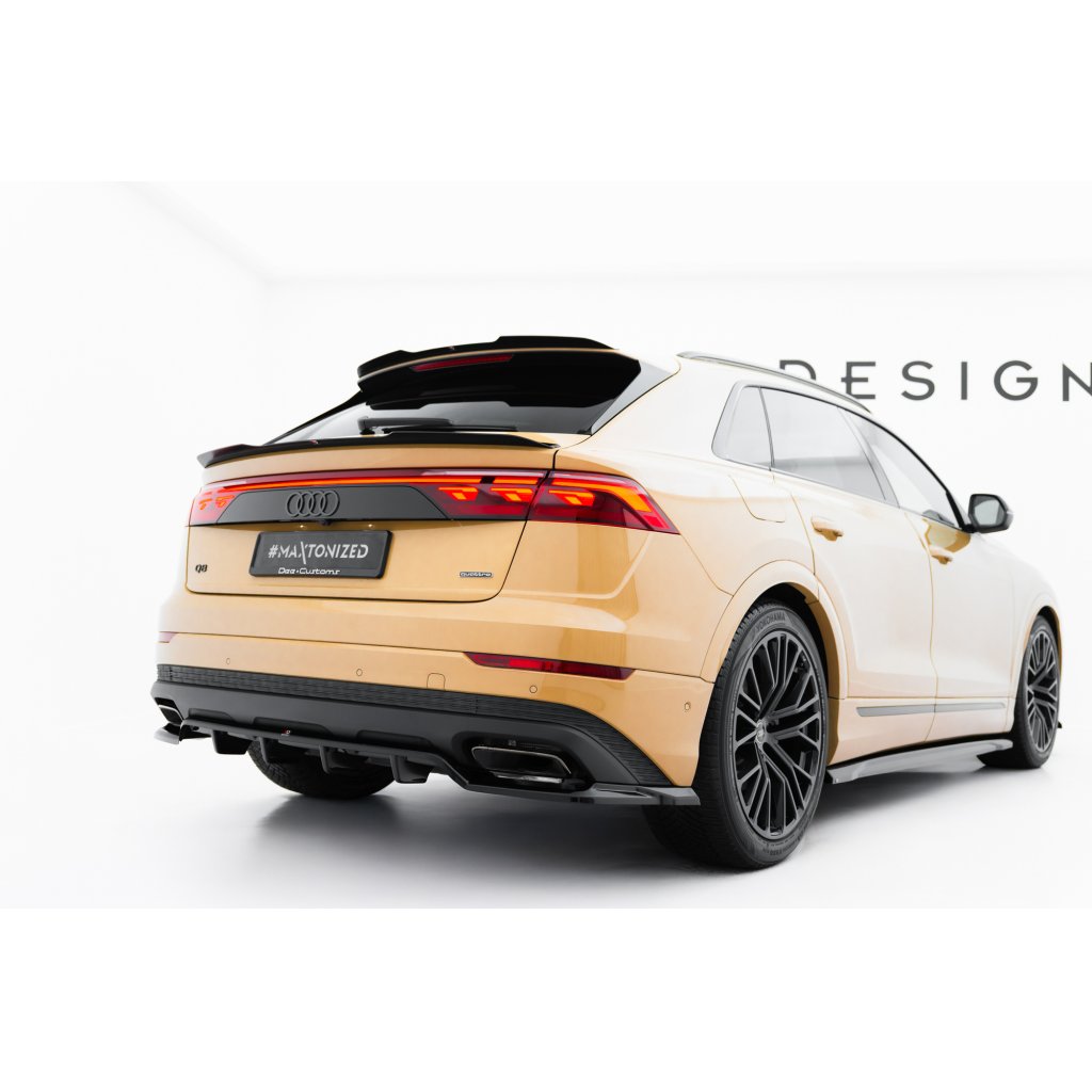 Maxton Design prodloužení spoileru ver.2 pro Audi SQ8 Mk 1, černý lesklý plast ABS