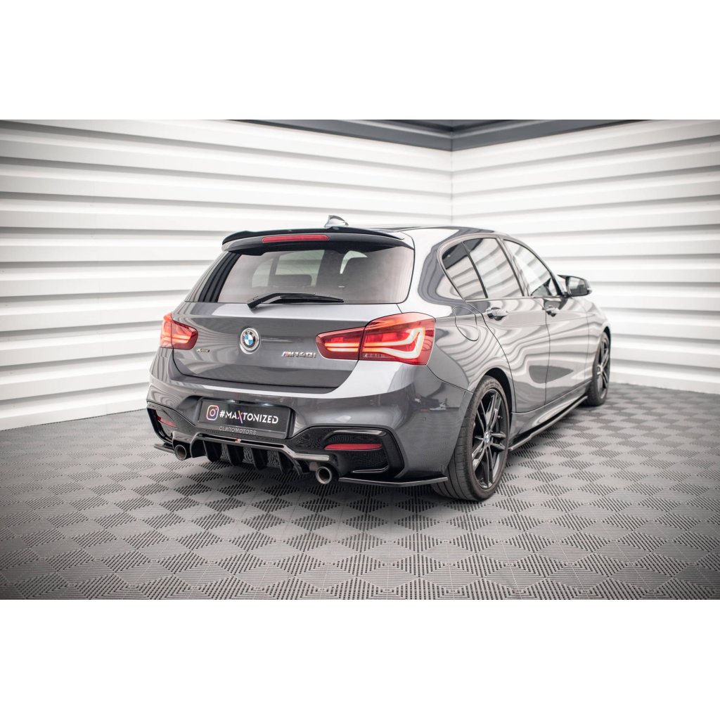 Maxton Design prodloužení spoileru ver.2 pro BMW řada 1 F20- F21 Facelift, černý lesklý plast ABS