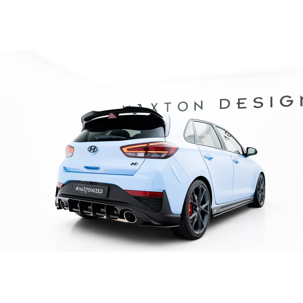 Maxton Design prodloužení spoileru ver.2 pro Hyundai i30 N Mk3, černý lesklý plast ABS, hatchback vč. Facelift
