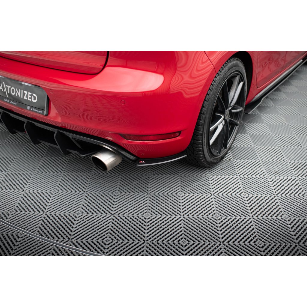 Maxton Design "Racing durability" boční difuzory pod zadní nárazník pro Volkswagen Golf GTI Mk6, plast ABS bez povrchové úpravy
