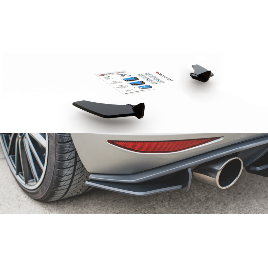 Maxton Design "Racing durability" boční difuzory pod zadní nárazník ver.1 pro Volkswagen Golf GTI Mk7, plast ABS bez povrchové úpravy