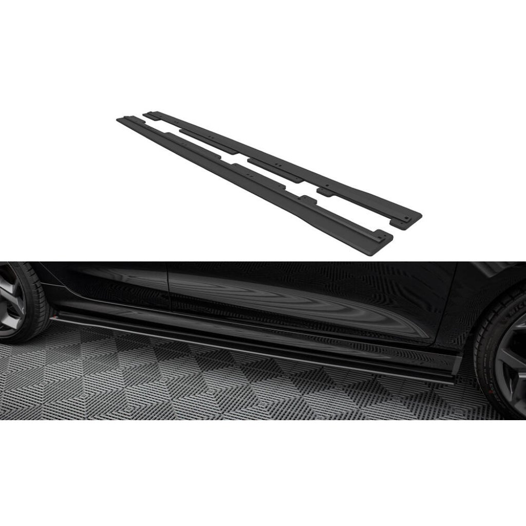 Maxton Design "Racing durability" difuzory pod boční prahy pro Ford Fiesta ST Mk8, plast ABS bez povrchové úpravy, vč. ST-Line