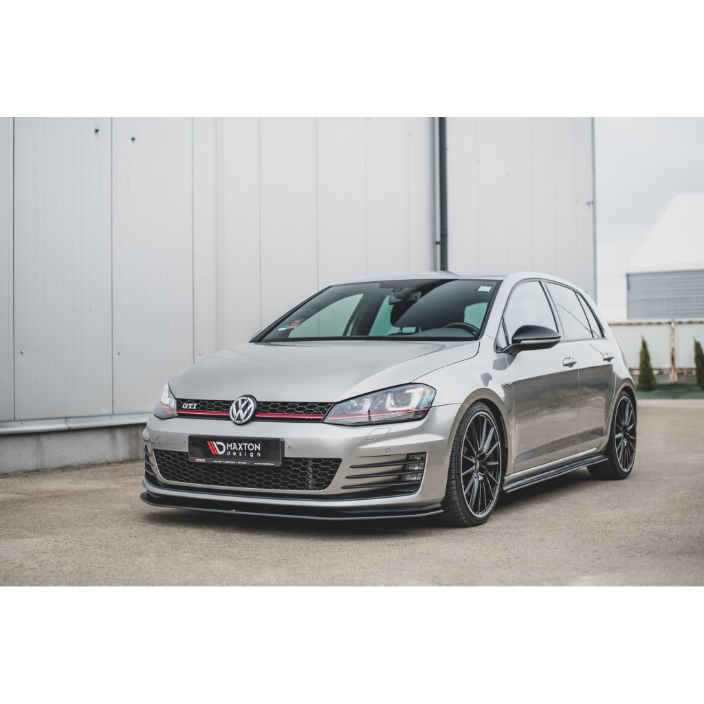 Maxton Design "Racing durability" spoiler pod přední nárazník pro Volkswagen Golf GTI Mk7, plast ABS bez povrchové úpravy