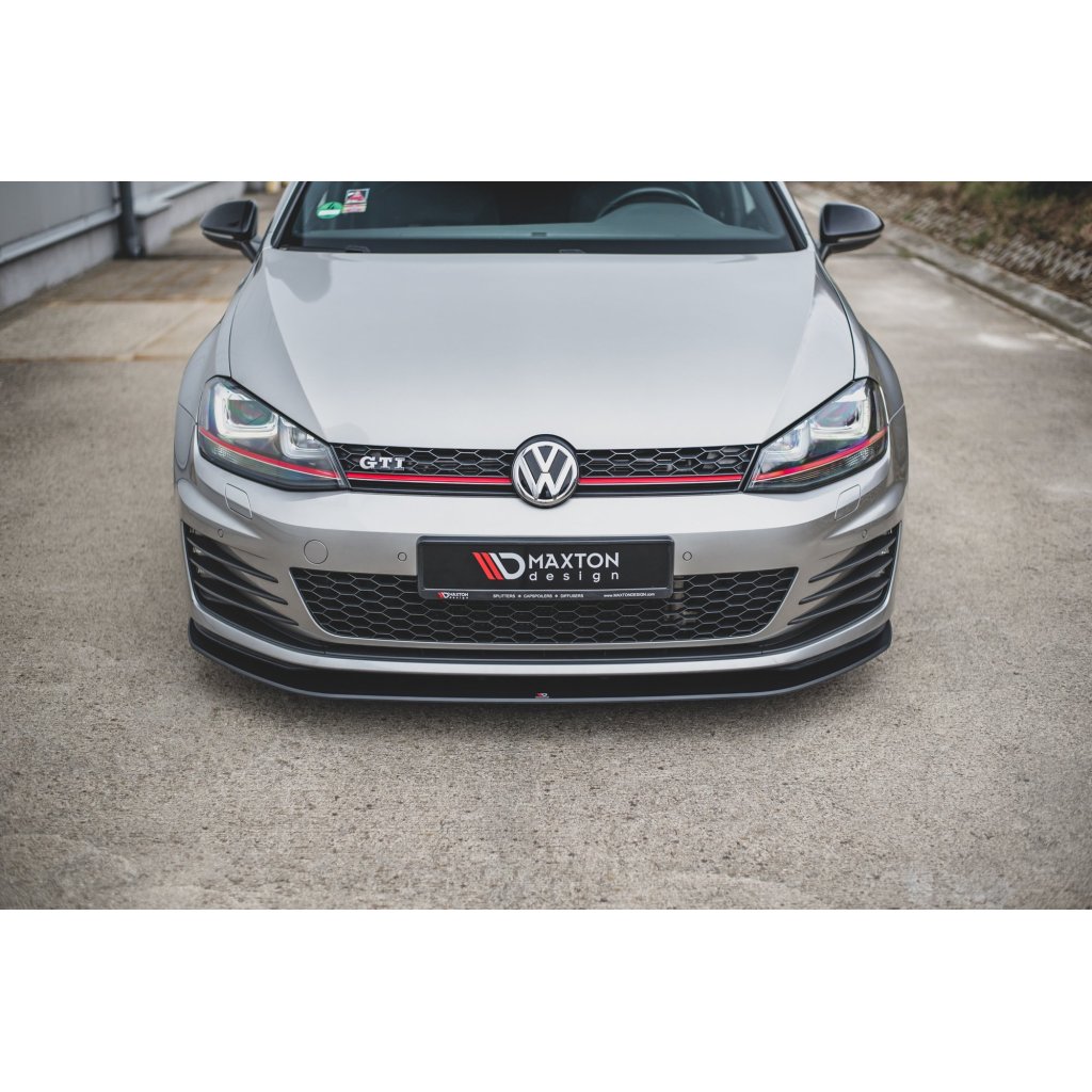 Maxton Design "Racing durability" spoiler pod přední nárazník pro Volkswagen Golf GTI Mk7, plast ABS bez povrchové úpravy