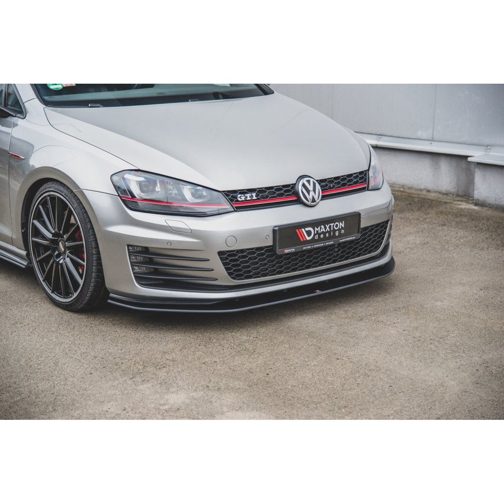 Maxton Design "Racing durability" spoiler pod přední nárazník pro Volkswagen Golf GTI Mk7, plast ABS bez povrchové úpravy