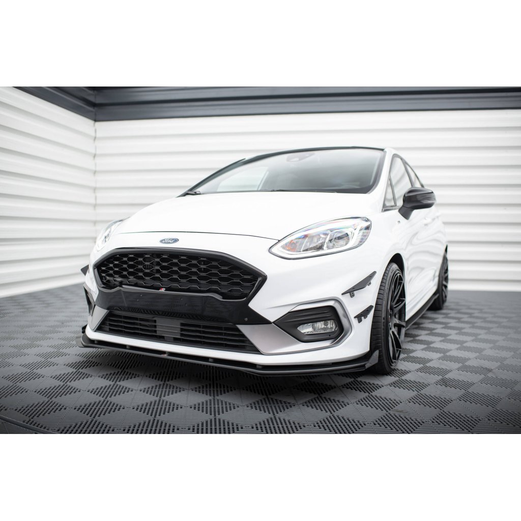Maxton Design "Racing durability" spoiler pod přední nárazník s rohovými splittery pro Ford Fiesta ST Mk8, plast ABS bez povrchové úpravy, vč. ST-Line