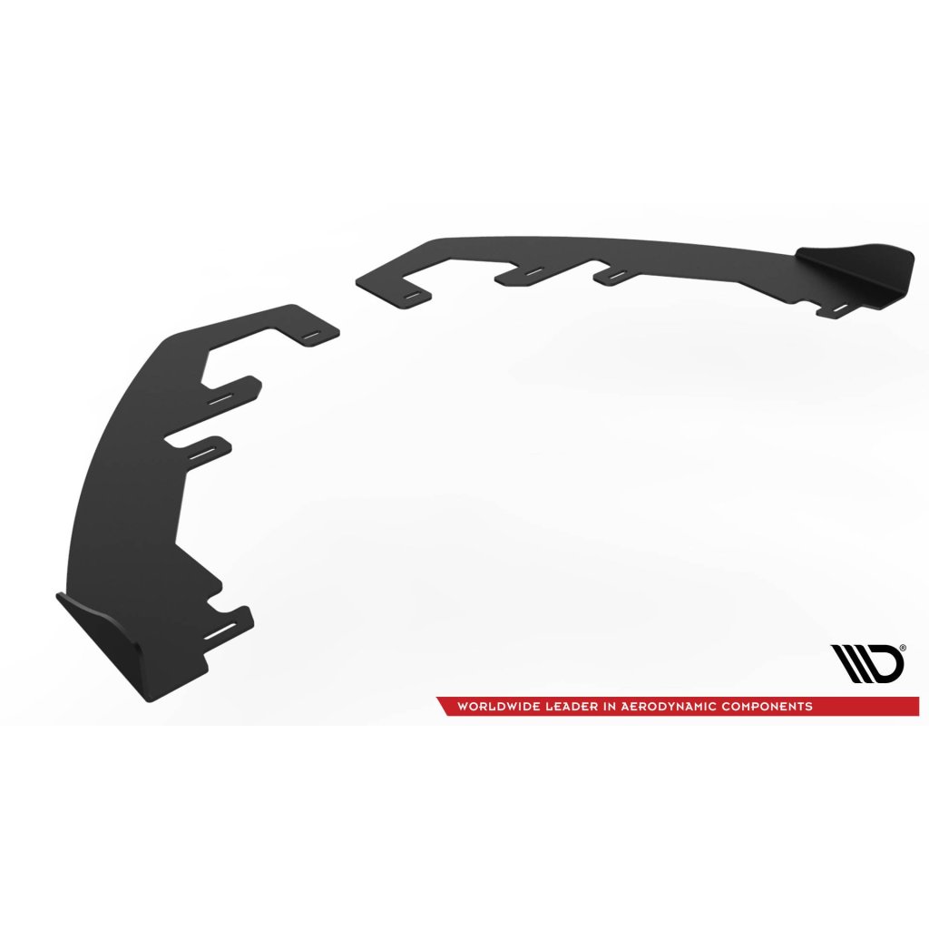 Maxton Design "Racing durability" spoiler pod přední nárazník s rohovými splittery pro Ford Fiesta ST Mk8, plast ABS bez povrchové úpravy, vč. ST-Line