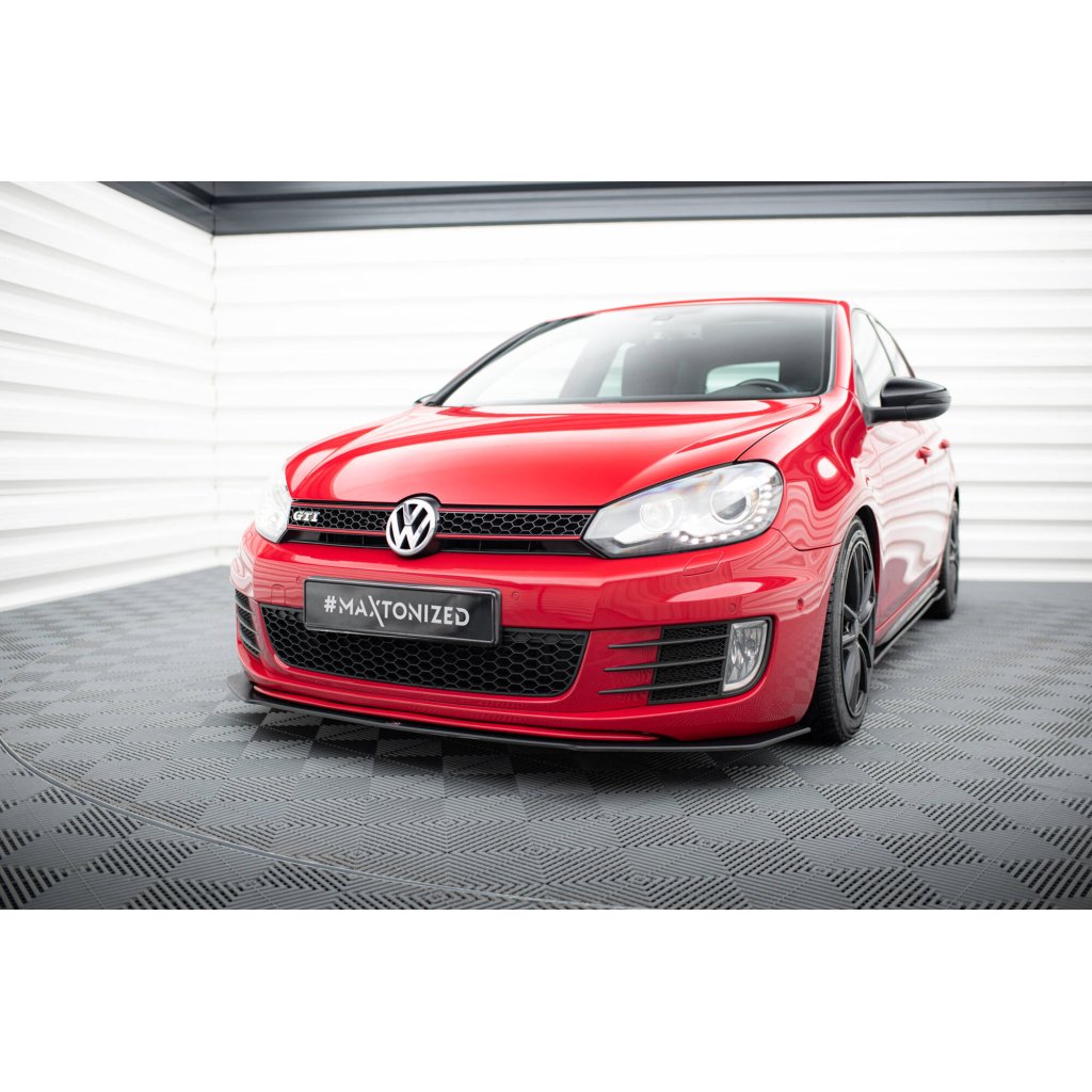 Maxton Design "Racing durability" spoiler pod přední nárazník ver.3 pro Volkswagen Golf GTI Mk6, plast ABS bez povrchové úpravy