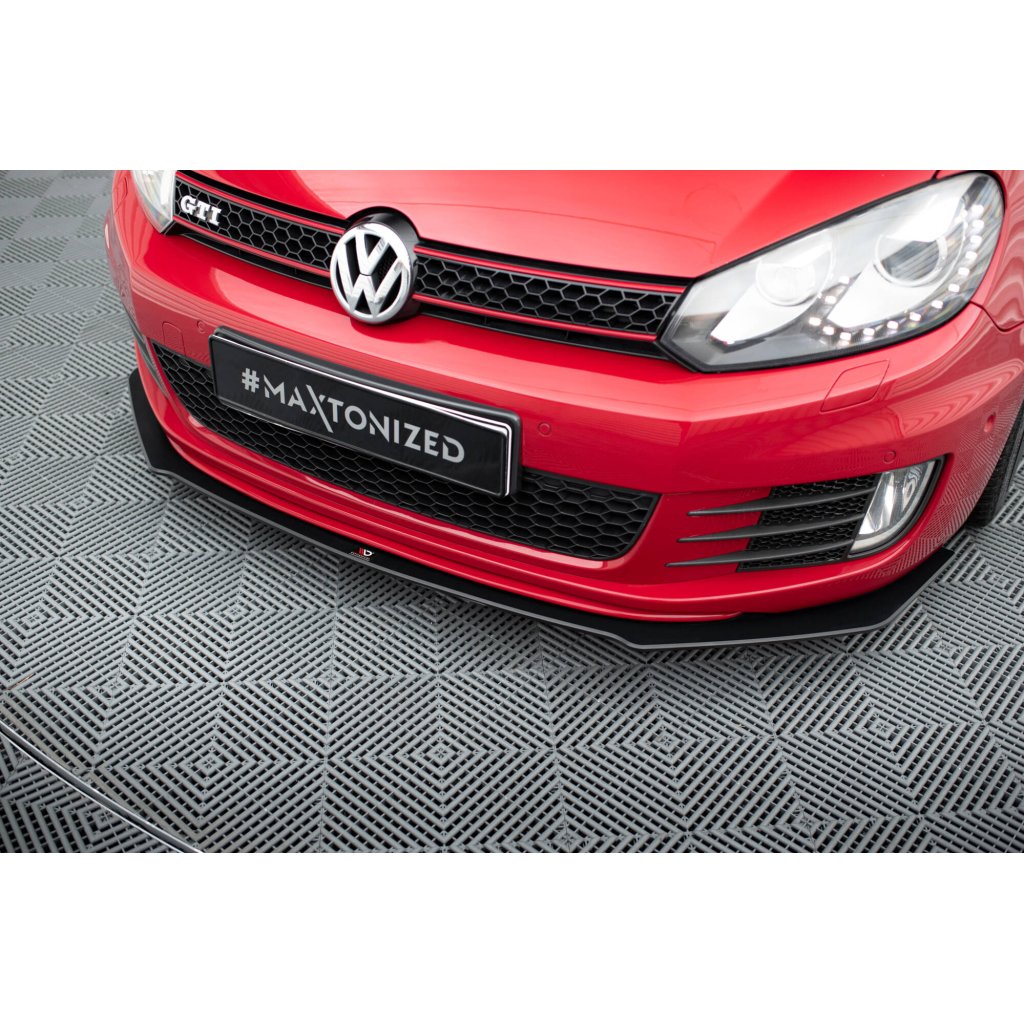 Maxton Design "Racing durability" spoiler pod přední nárazník ver.3 pro Volkswagen Golf GTI Mk6, plast ABS bez povrchové úpravy
