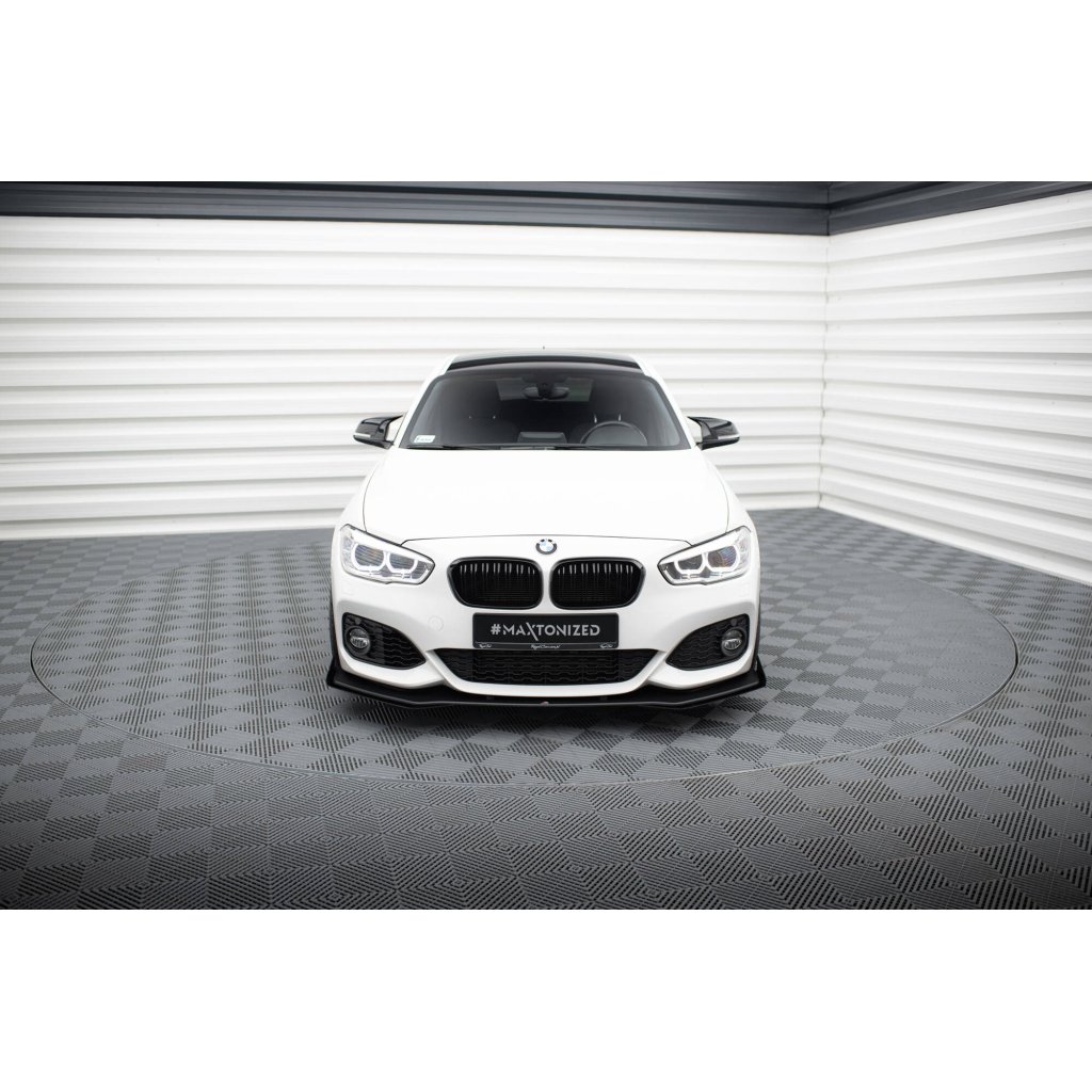 Maxton Design "Racing durability" spoiler pod přední nárazník ver.3 s křidélky pro BMW řada 1 F20- F21 Facelift, plast ABS bez povrchové úpravy