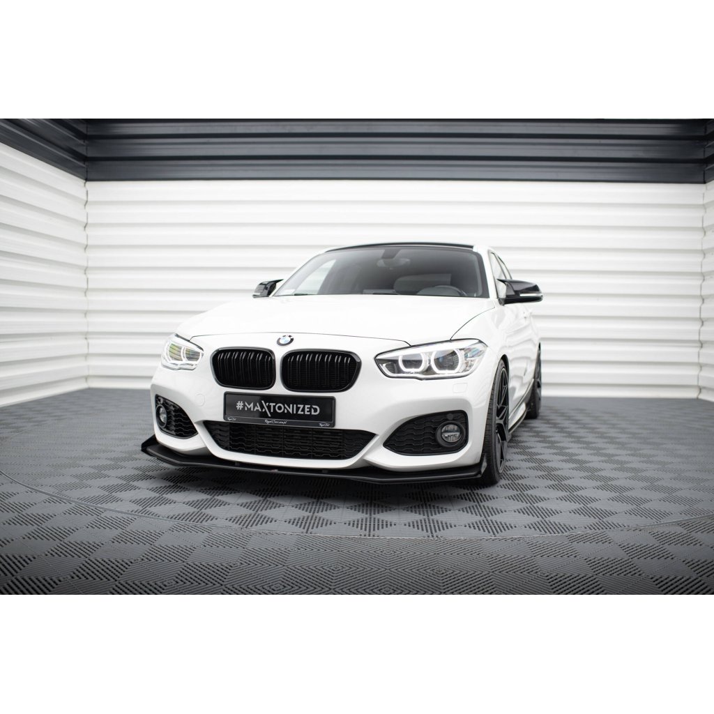 Maxton Design "Racing durability" spoiler pod přední nárazník ver.3 s křidélky pro BMW řada 1 F20- F21 Facelift, plast ABS bez povrchové úpravy
