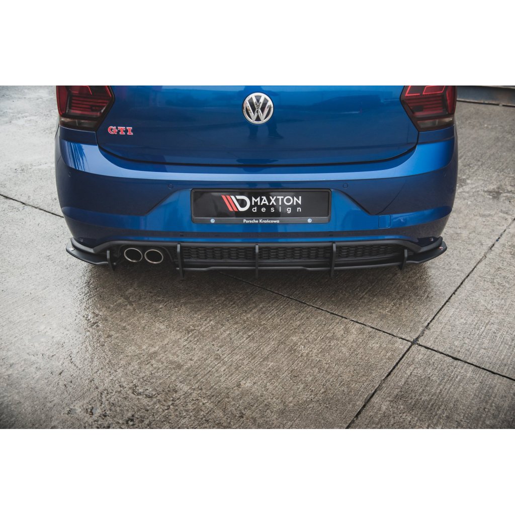Maxton Design "Racing durability" vložka zadního nárazníku pro Volkswagen Polo GTI Mk6, plast ABS bez povrchové úpravy