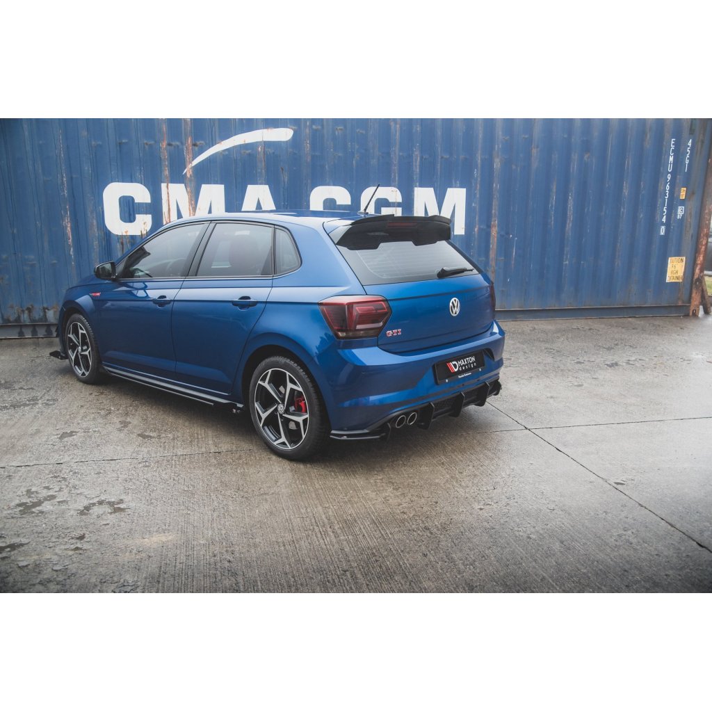 Maxton Design "Racing durability" vložka zadního nárazníku pro Volkswagen Polo GTI Mk6, plast ABS bez povrchové úpravy