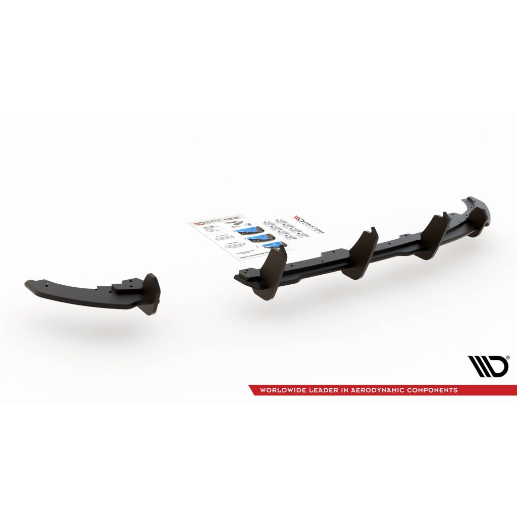 Maxton Design "Racing durability" vložka zadního nárazníku pro Volkswagen Polo GTI Mk6, plast ABS bez povrchové úpravy