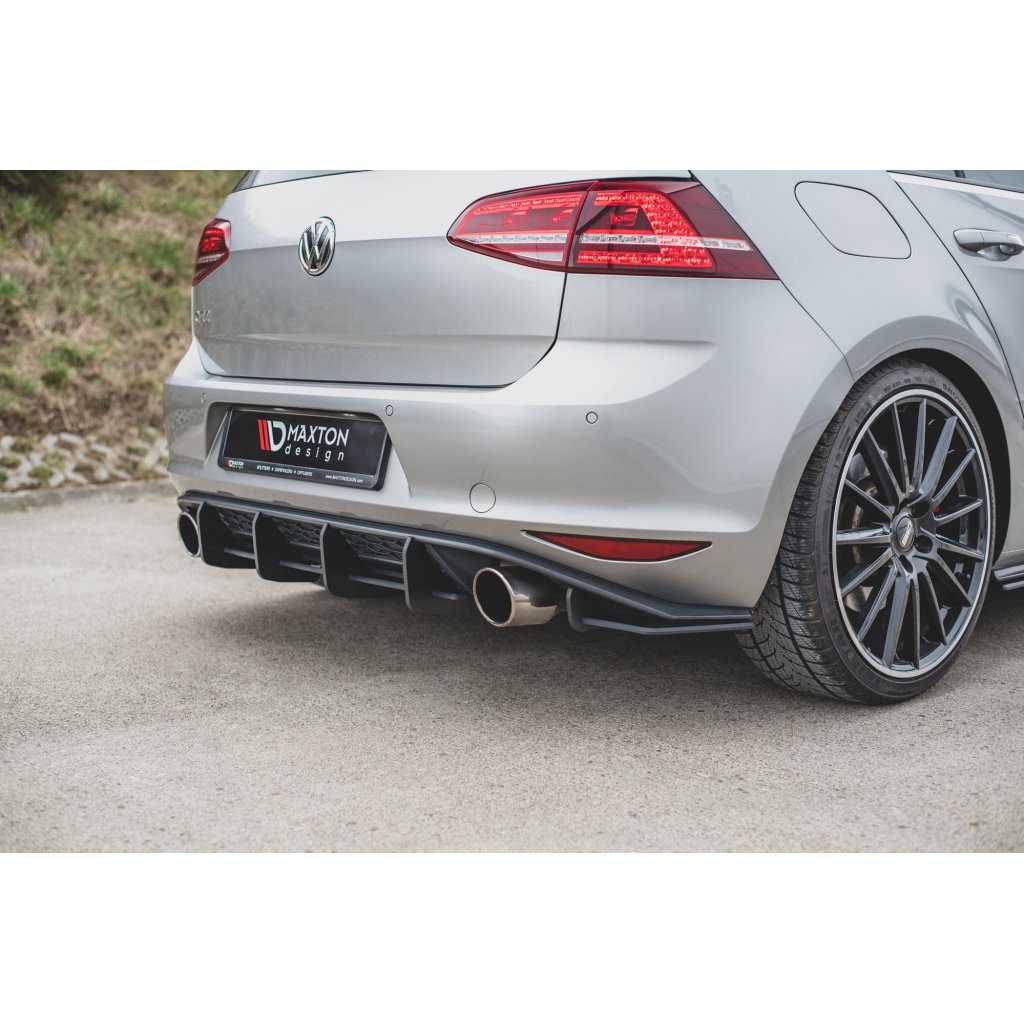 Maxton Design "Racing durability" zadní difuzor ver.1 pro Volkswagen Golf GTI Mk7, plast ABS bez povrchové úpravy
