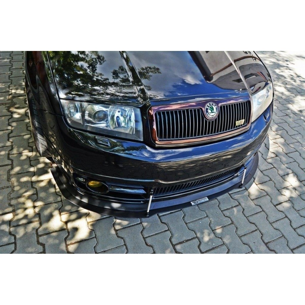 Maxton Design "Racing" spoiler pod přední nárazník pro Škoda Fabia RS Mk1, plast ABS bez povrchové úpravy