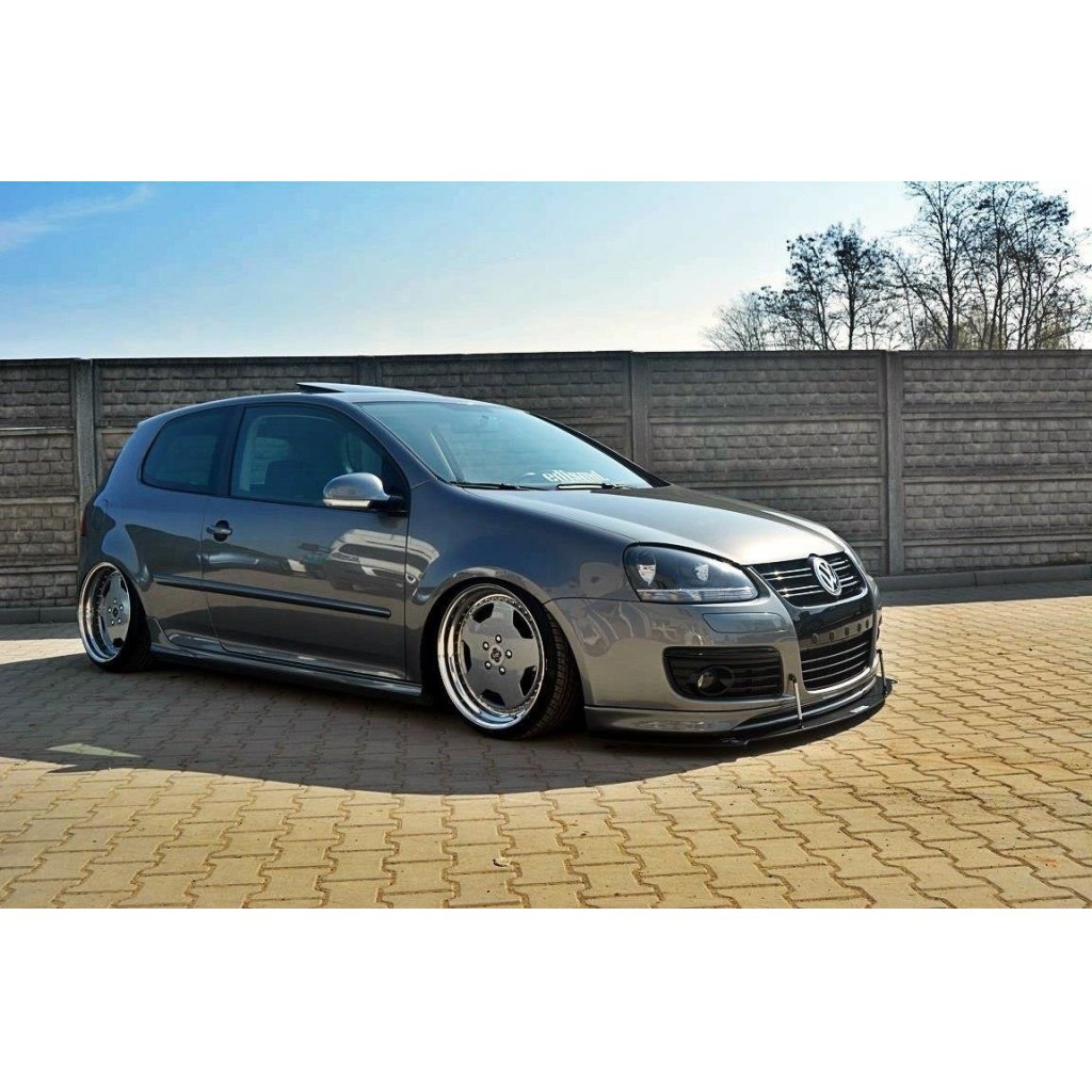 Maxton Design "Racing" spoiler pod přední nárazník pro Volkswagen Golf GTI Mk5, plast ABS bez povrchové úpravy