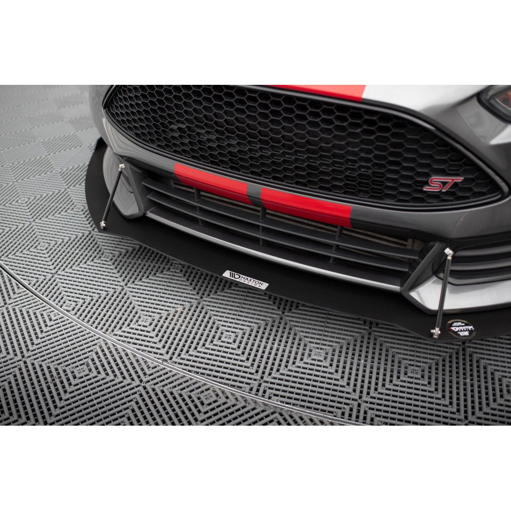 Maxton Design "Racing" spoiler pod přední nárazník ver.2 pro Ford Focus ST Mk3 Facelift, plast ABS bez povrchové úpravy