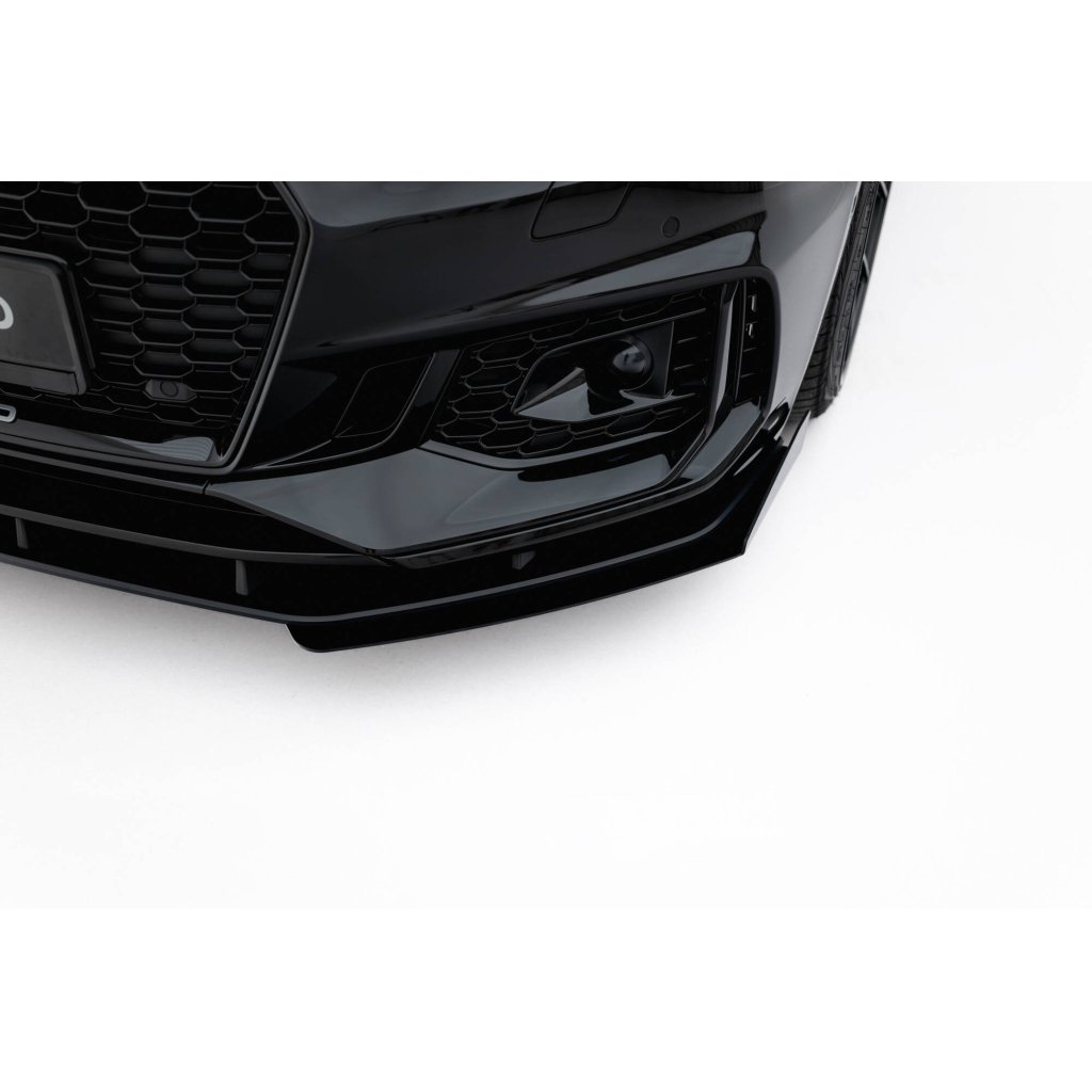 Maxton Design rohové spoilery pod přední nárazník pro Audi RS5 F5, plast ABS bez povrchové úpravy, Coupe / Sportback