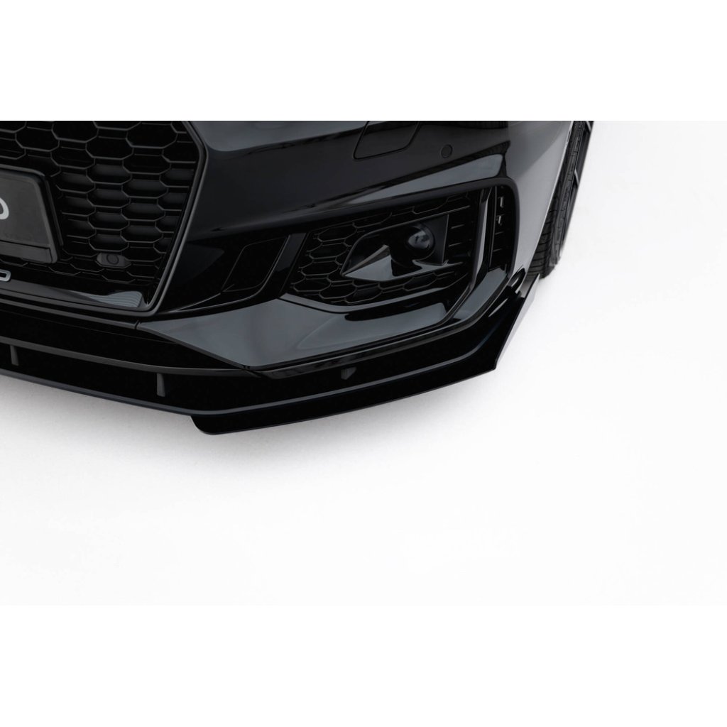 Maxton Design rohové spoilery pod přední nárazník pro Audi RS5 F5, plast ABS bez povrchové úpravy, Coupe / Sportback