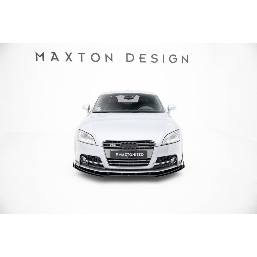 Maxton Design rohové spoilery pod přední nárazník pro Audi TT 8J, plast ABS bez povrchové úpravy, S-Line