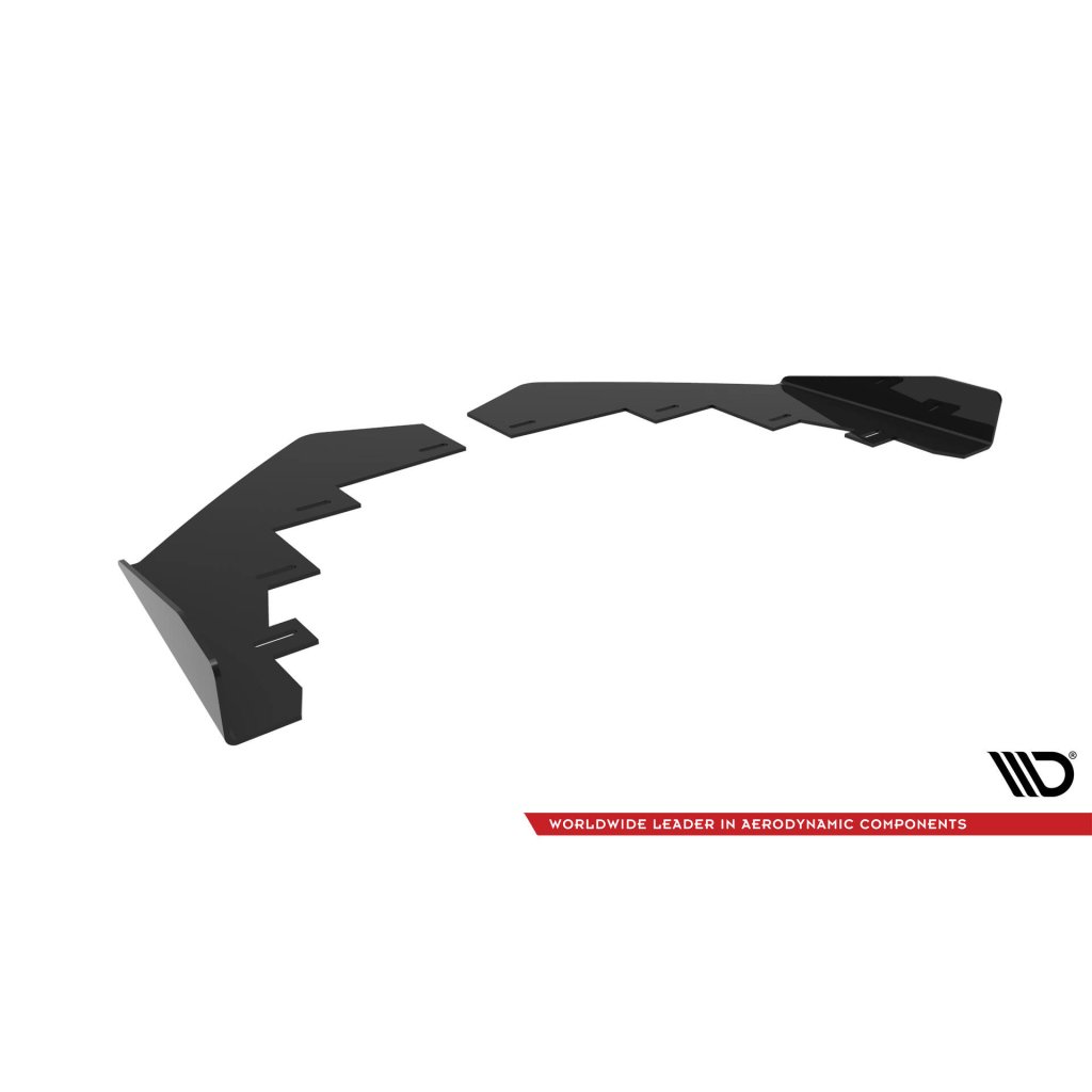 Maxton Design rohové spoilery pod přední nárazník pro BMW řada 2 G42 M240i, G42 M-Pack, černý lesklý plast ABS