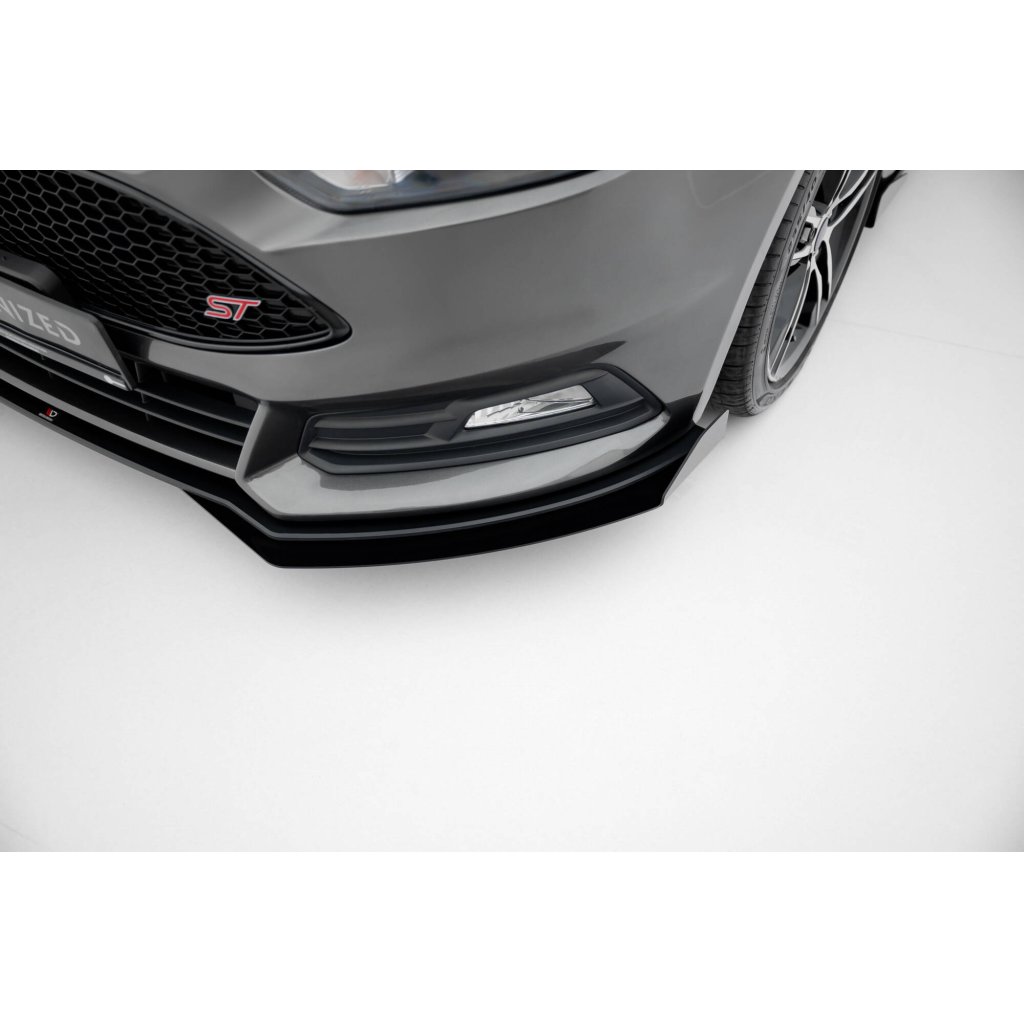 Maxton Design rohové spoilery pod přední nárazník pro Ford Focus ST Mk3 Facelift, plast ABS bez povrchové úpravy