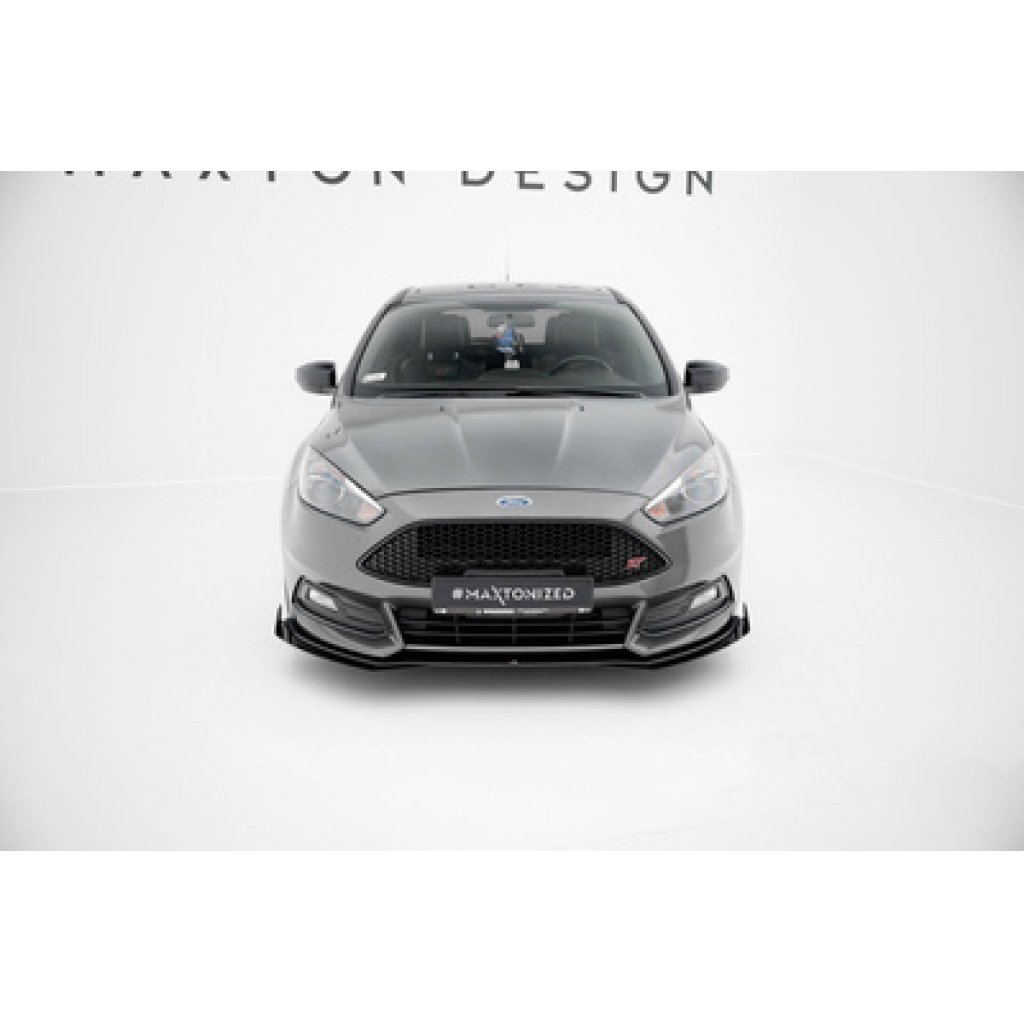 Maxton Design rohové spoilery pod přední nárazník pro Ford Focus ST Mk3 Facelift, plast ABS bez povrchové úpravy